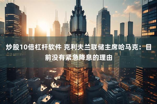 炒股10倍杠杆软件 克利夫兰联储主席哈马克：目前没有紧急降息的理由